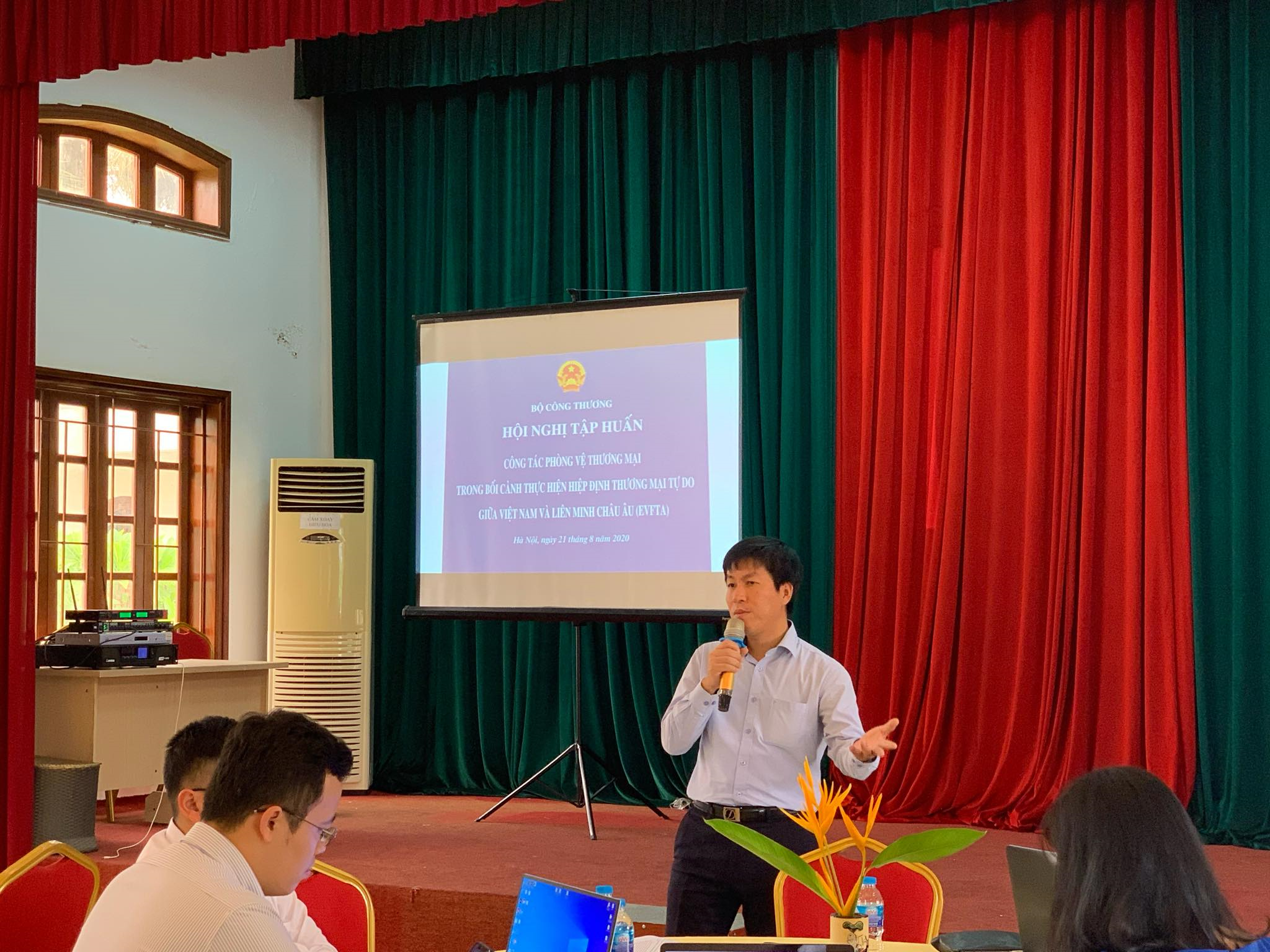Hội nghị tập huấn “Công tác phòng vệ thương mại trong bối cảnh thực thi hiệp định thương mại tự do Việt Nam-Liên minh châu Âu (EVFTA)” ngày 21/8/2020